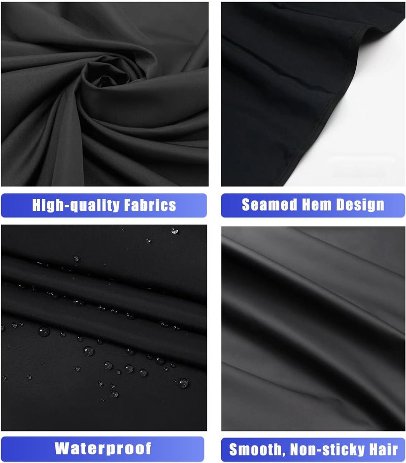 Nicoc Professional Salon Barber Cape, Waterproof Polyester Hair Cutting Cape, Silicone Neckline, Snap Button Colla, Extra Large - Image 5